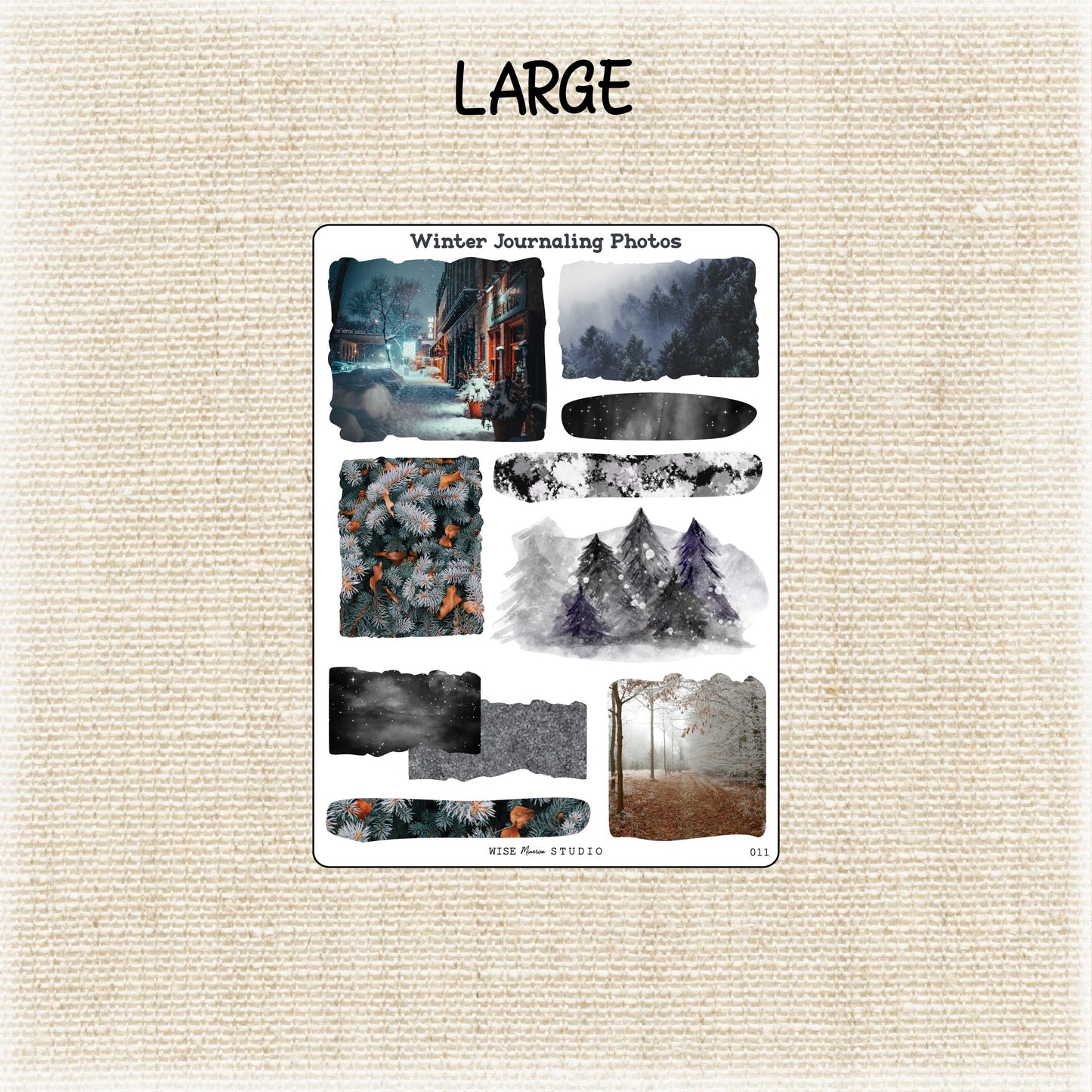 Winter Journaling Photos Stickers