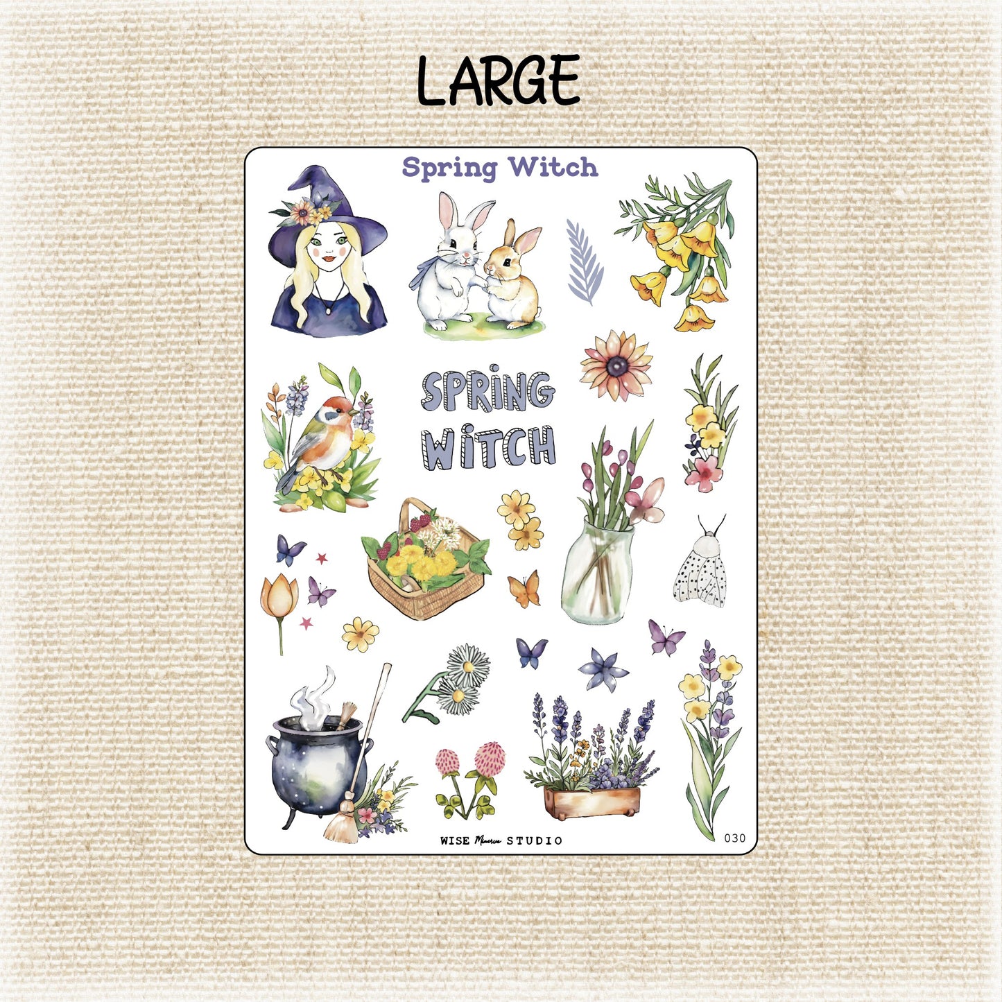 Spring Witch Stickers