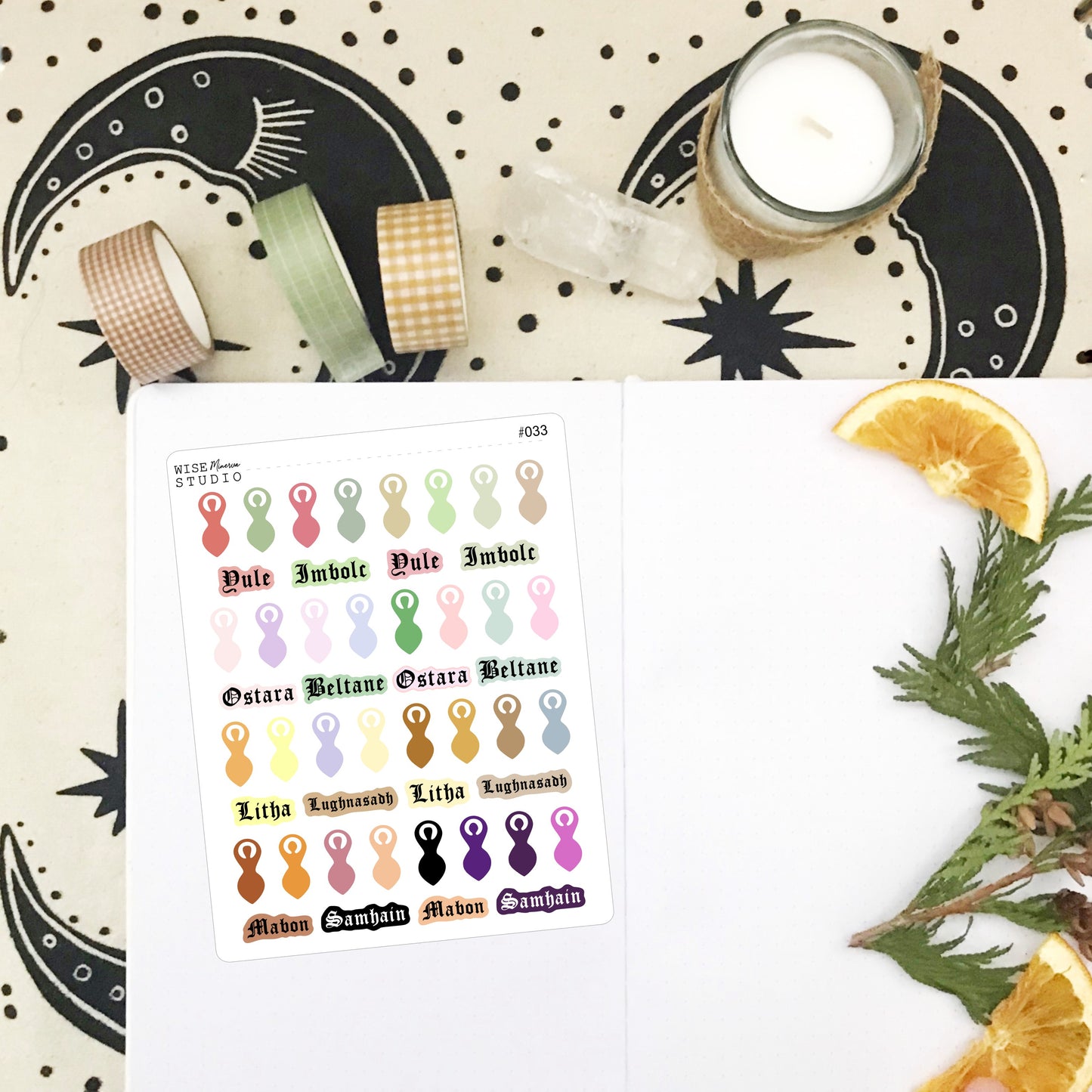 Triple Goddess Sabbats Stickers