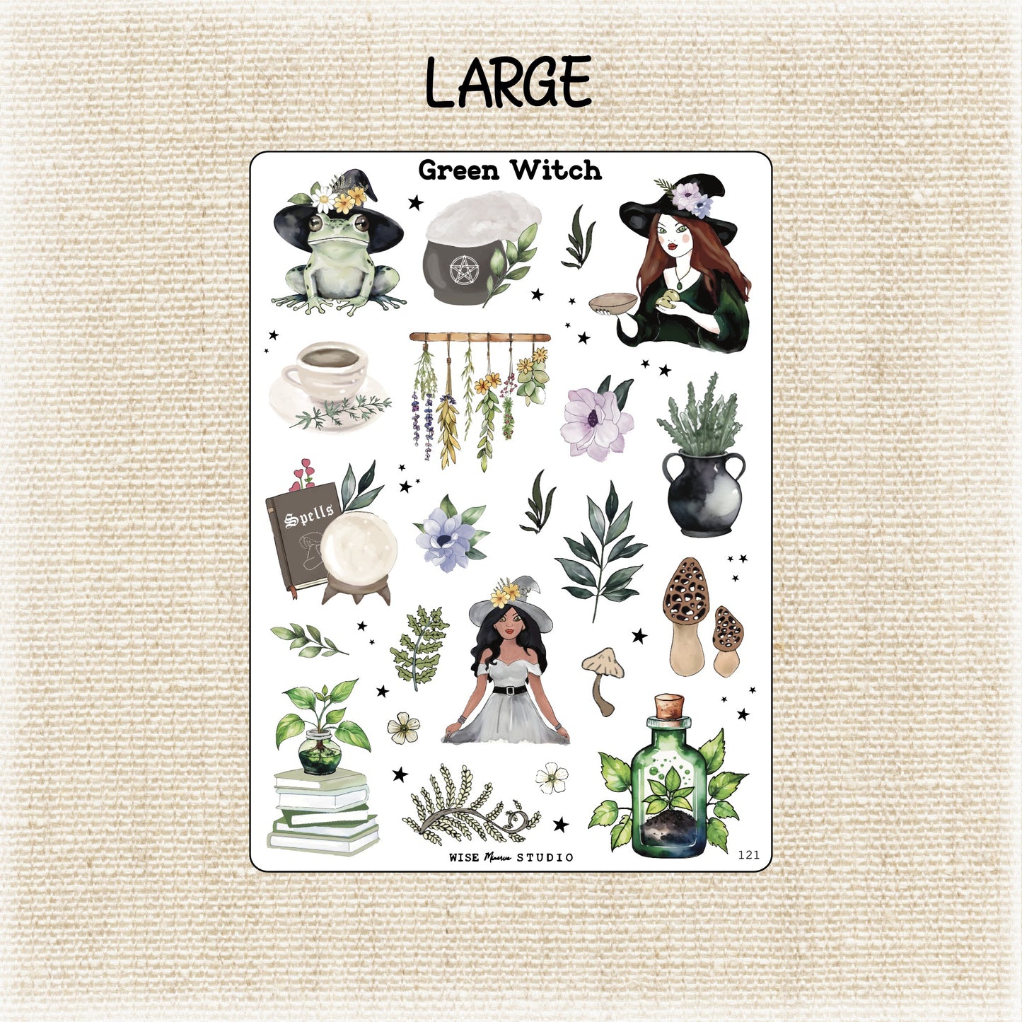 Green Witch Stickers