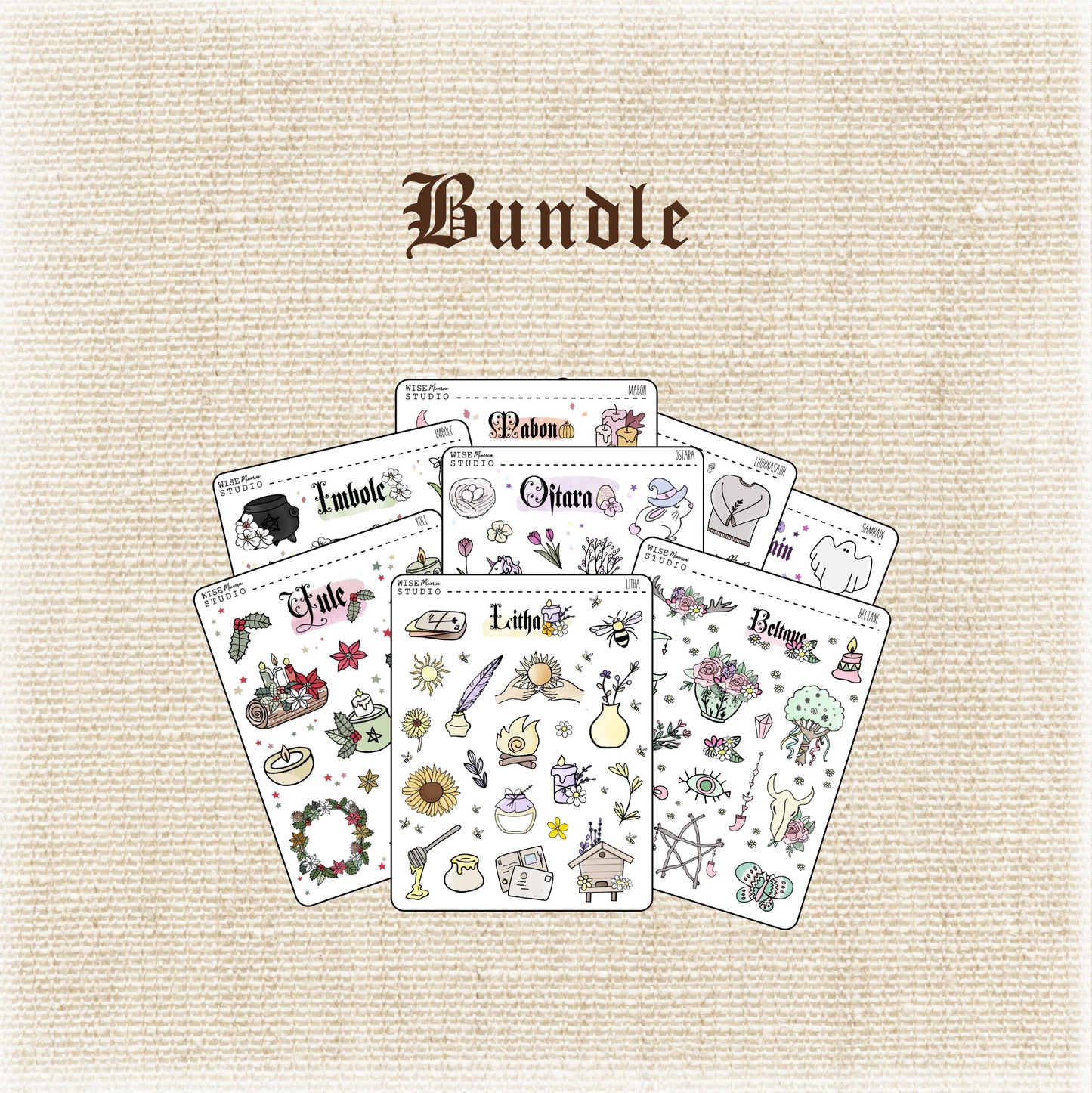 Pagan Sabbats Deco (2.0) Stickers BUNDLE SMALL