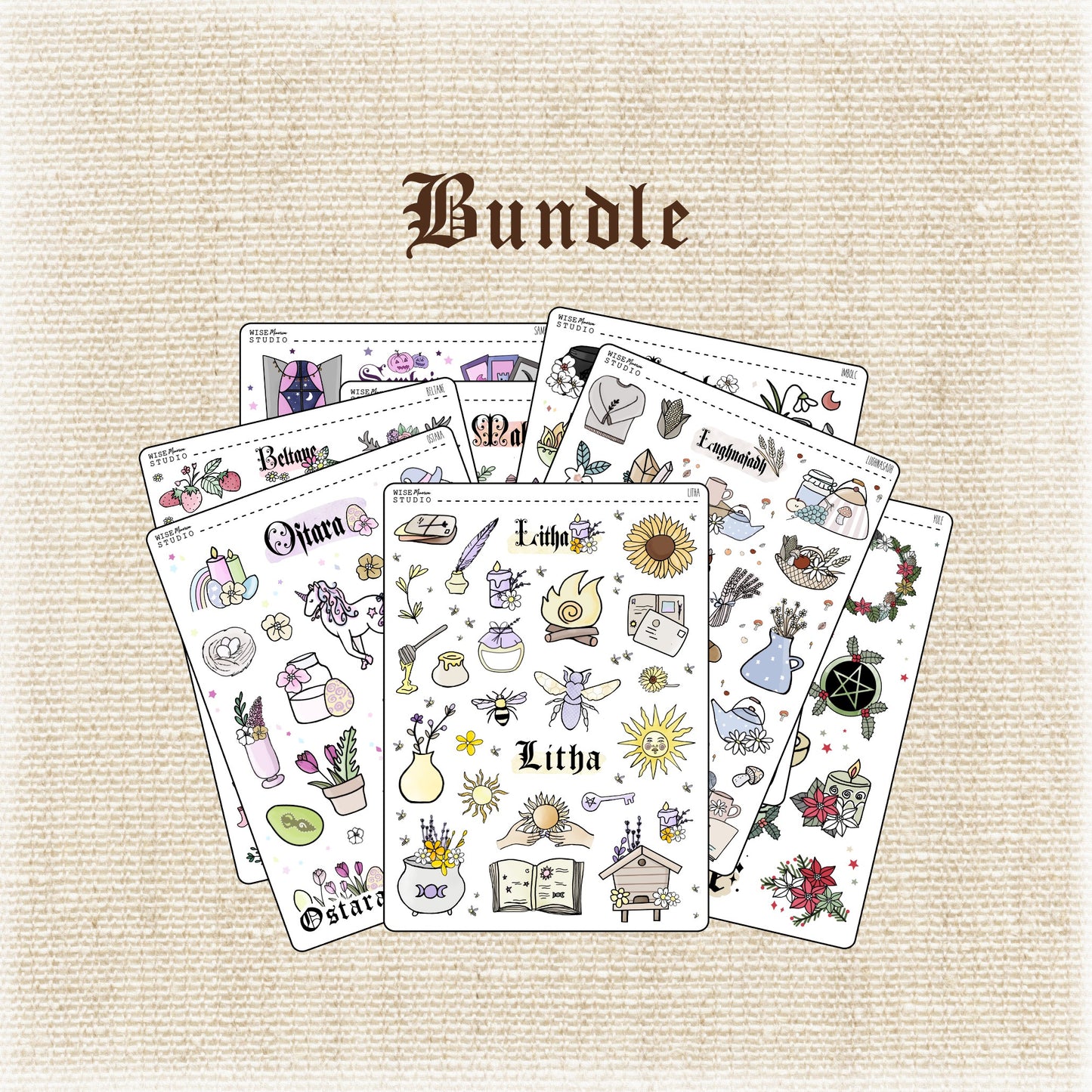 Pagan Sabbats Deco (2.0) Stickers BUNDLE LARGE