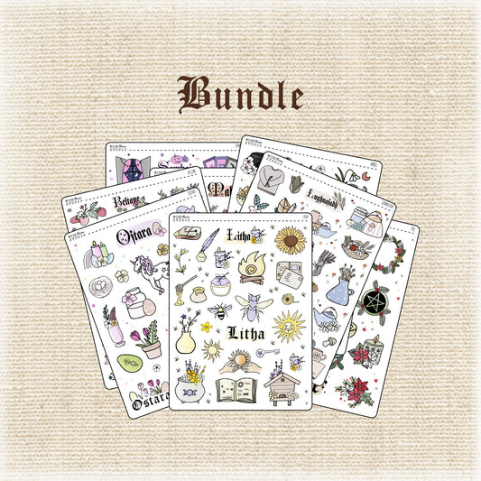 Pagan Sabbats Deco (2.0) Stickers BUNDLE LARGE