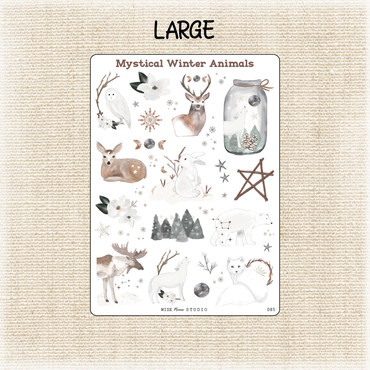 Mystical Winter Animals Stickers