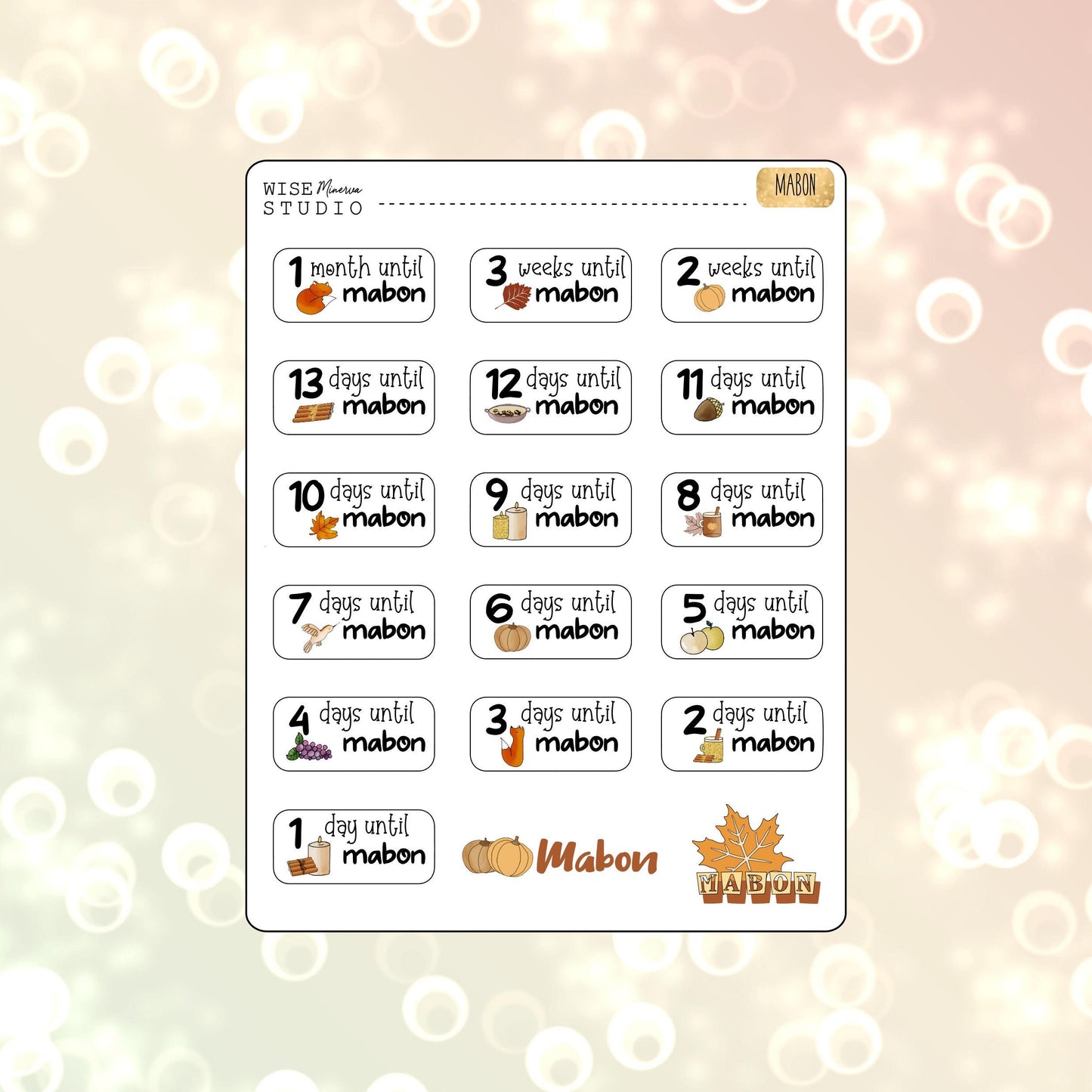 Countdown to Sabbats Stickers