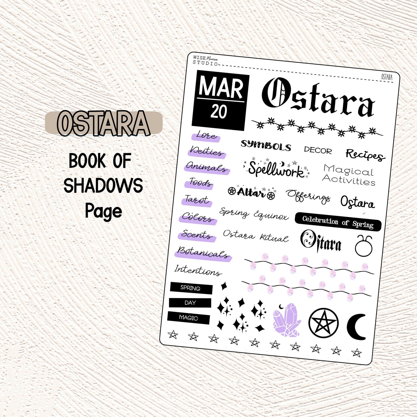 Ostara Grimoire Page
