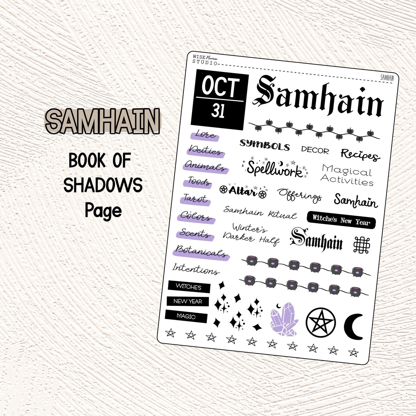 Samhain Grimoire Page