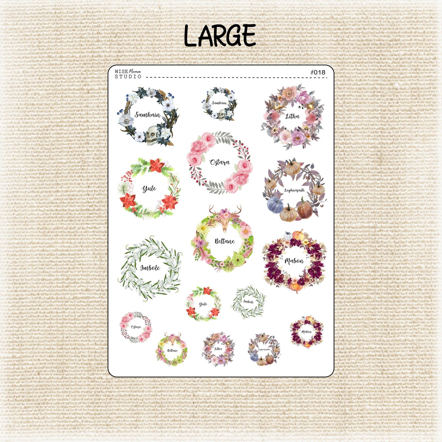 Sabbats Wreaths Stickers