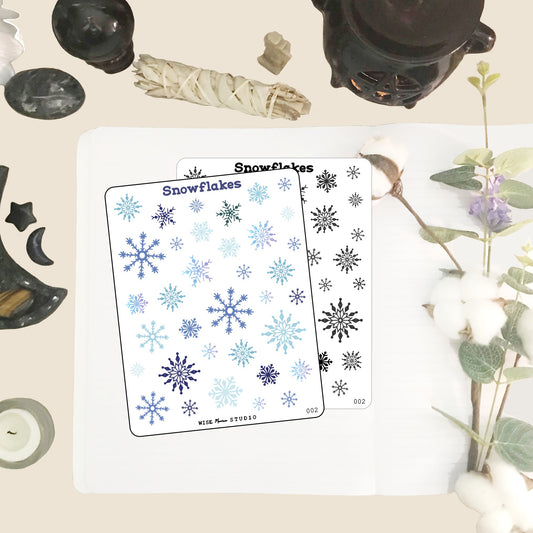 Snowflakes Planner Stickers