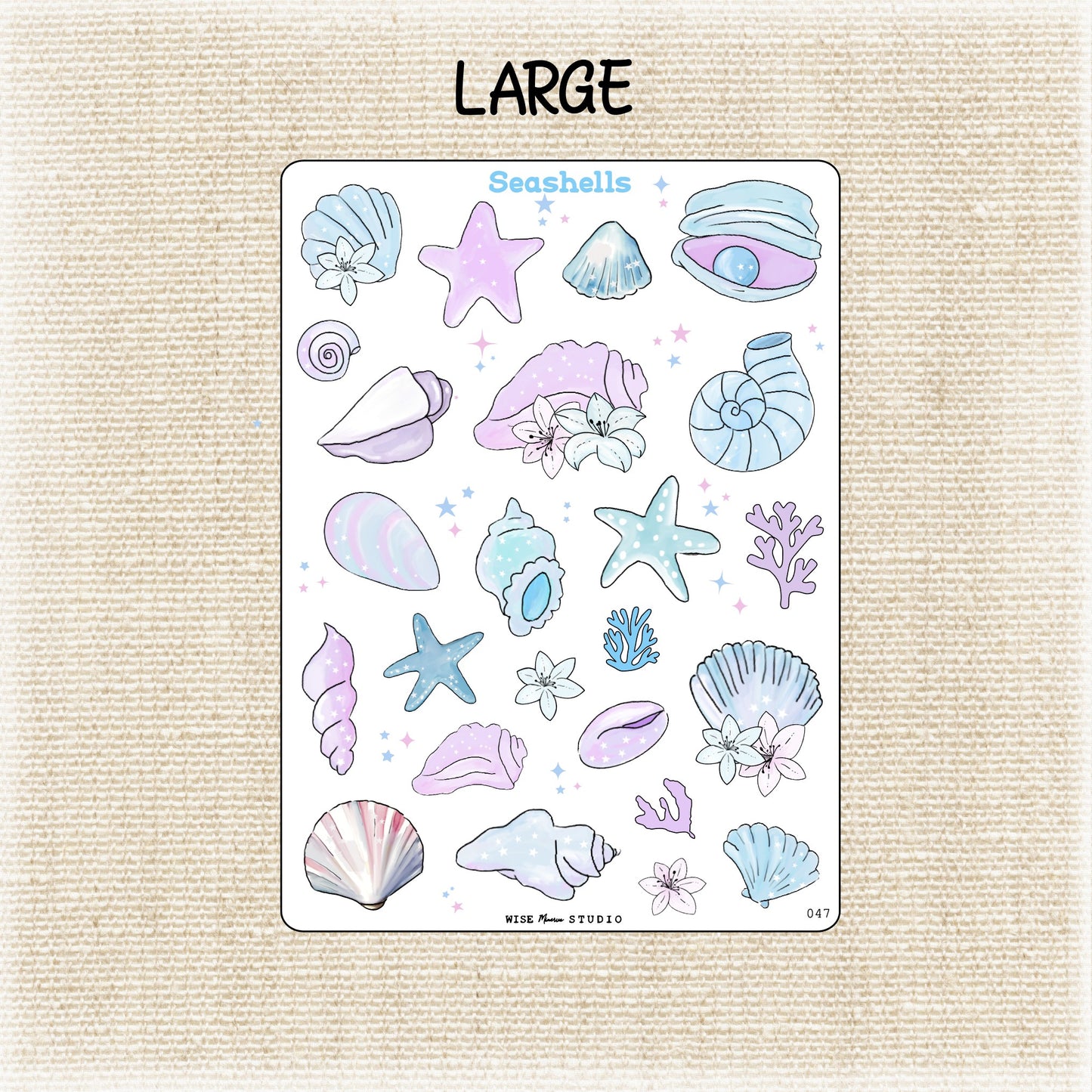 Pastel Seashells Stickers