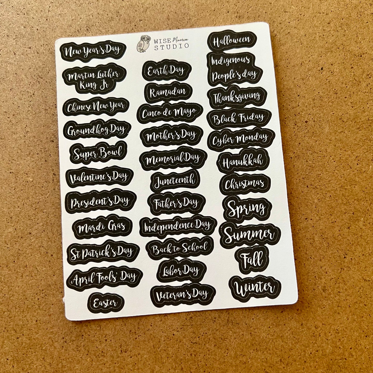 2026 USA Holidays Stickers