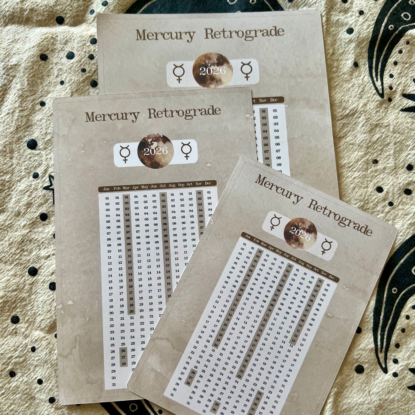 2026 Mercury Retrogrades Dashboard Sticker