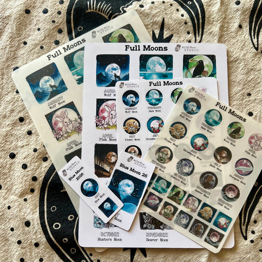 2026 Full Moons Planner Stickers