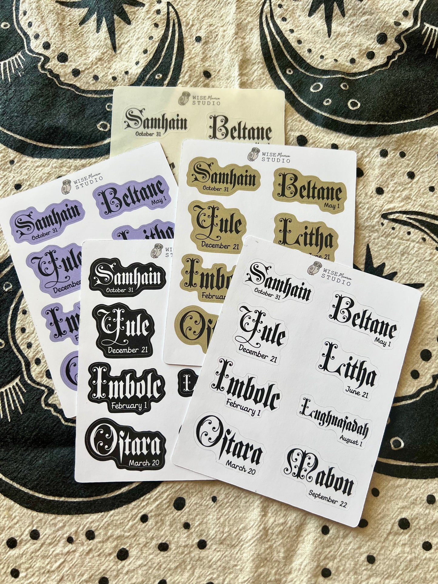 2026 Sabbat Names Gothic Stickers