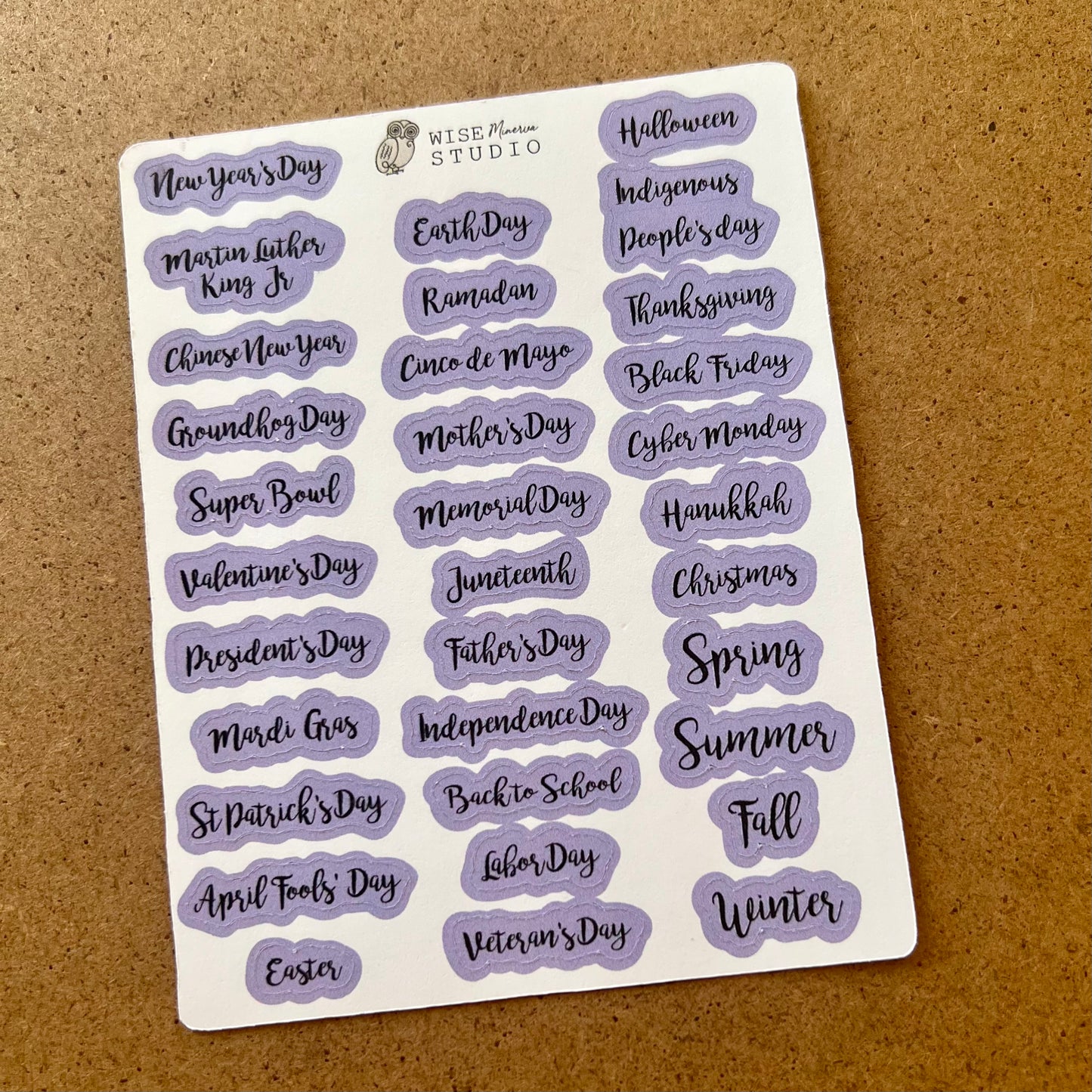 2026 USA Holidays Stickers