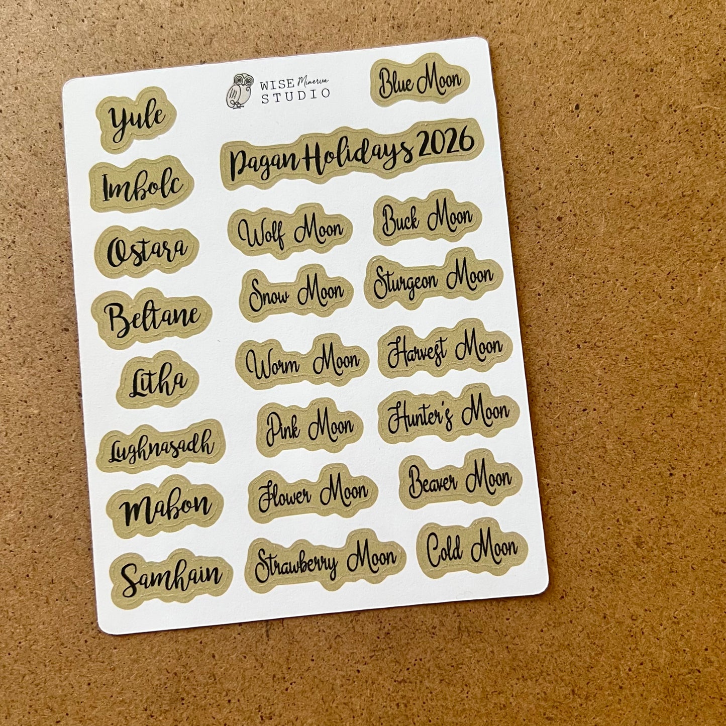 2026 Pagan Holidays Stickers