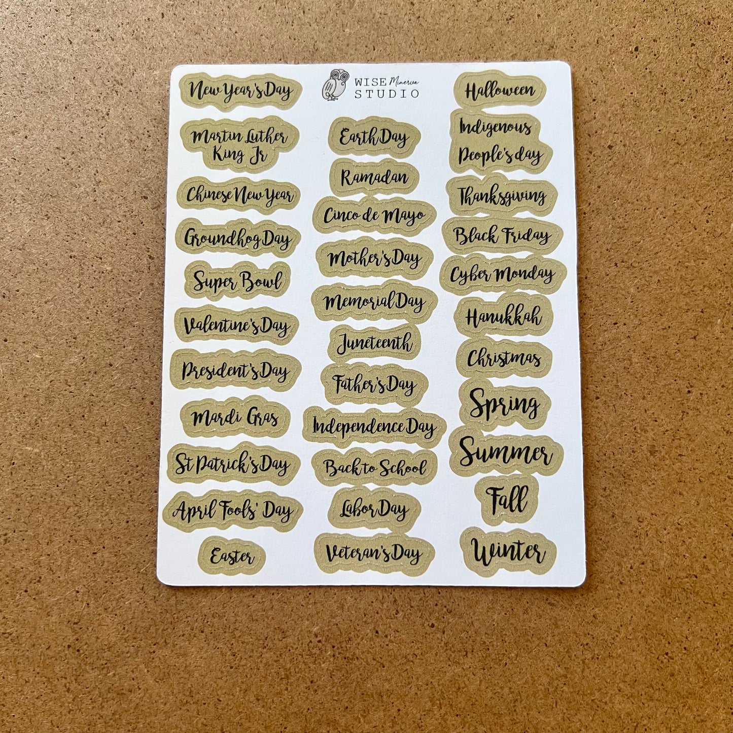 2026 USA Holidays Stickers