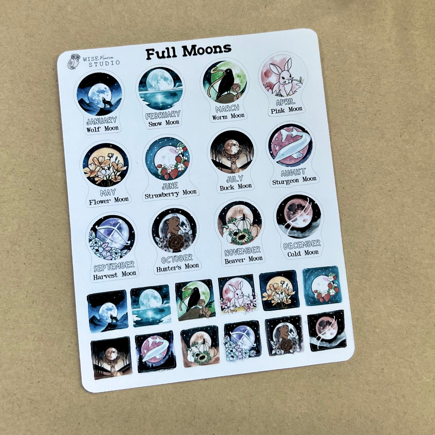 Full Moons Planner Stickers