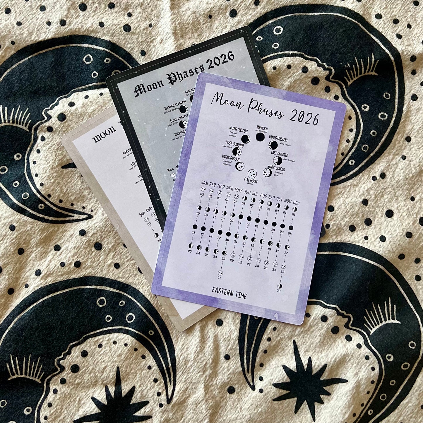 2026 Moon Phases Dashboard Sticker
