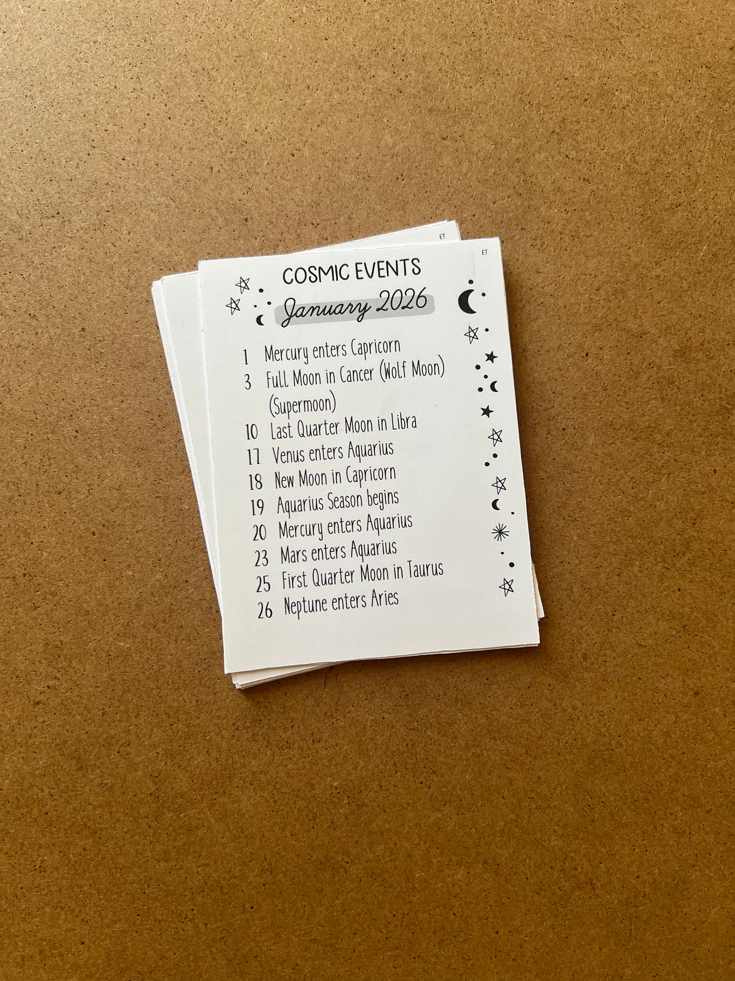 2026 Cosmic Events Stickers