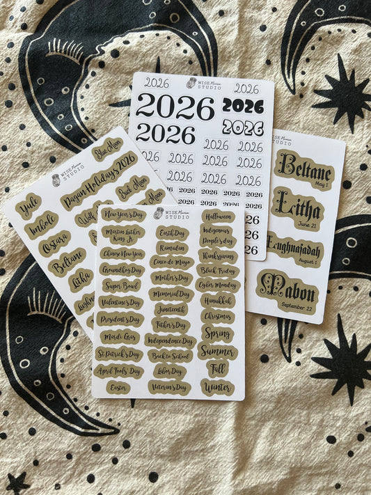 2026 BUNDLE Script Planner Stickers