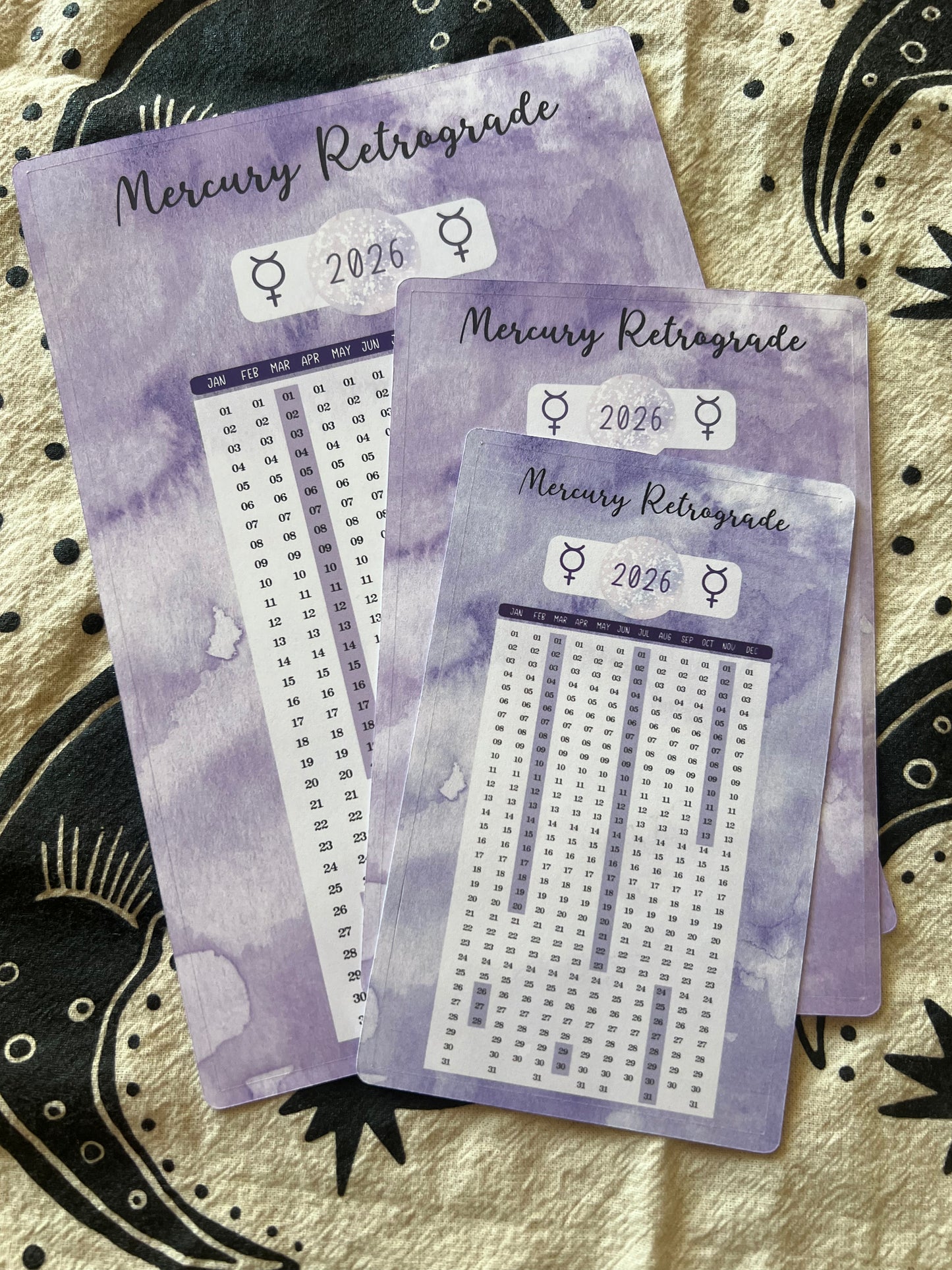2026 Mercury Retrogrades Dashboard Sticker