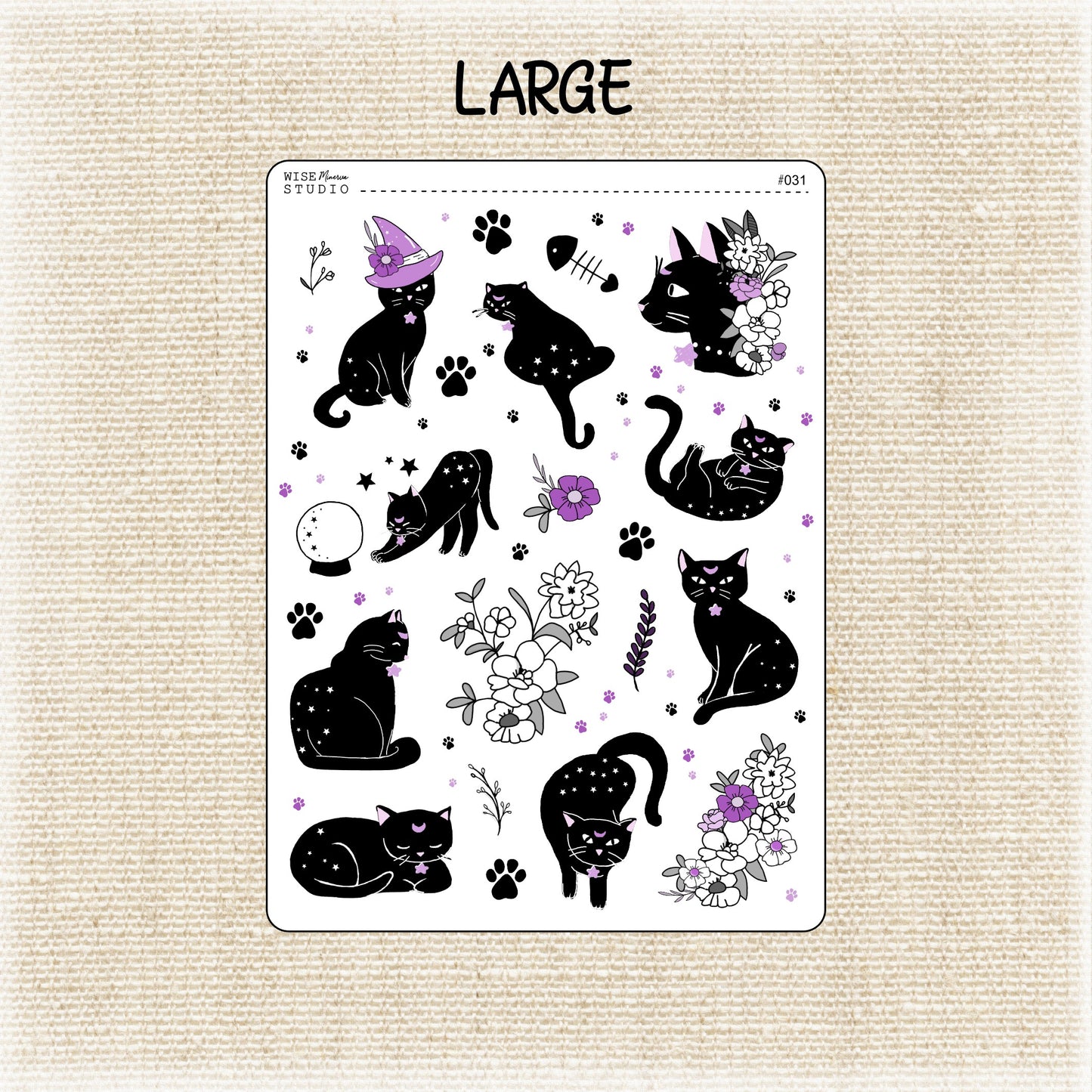 Black Cats Stickers