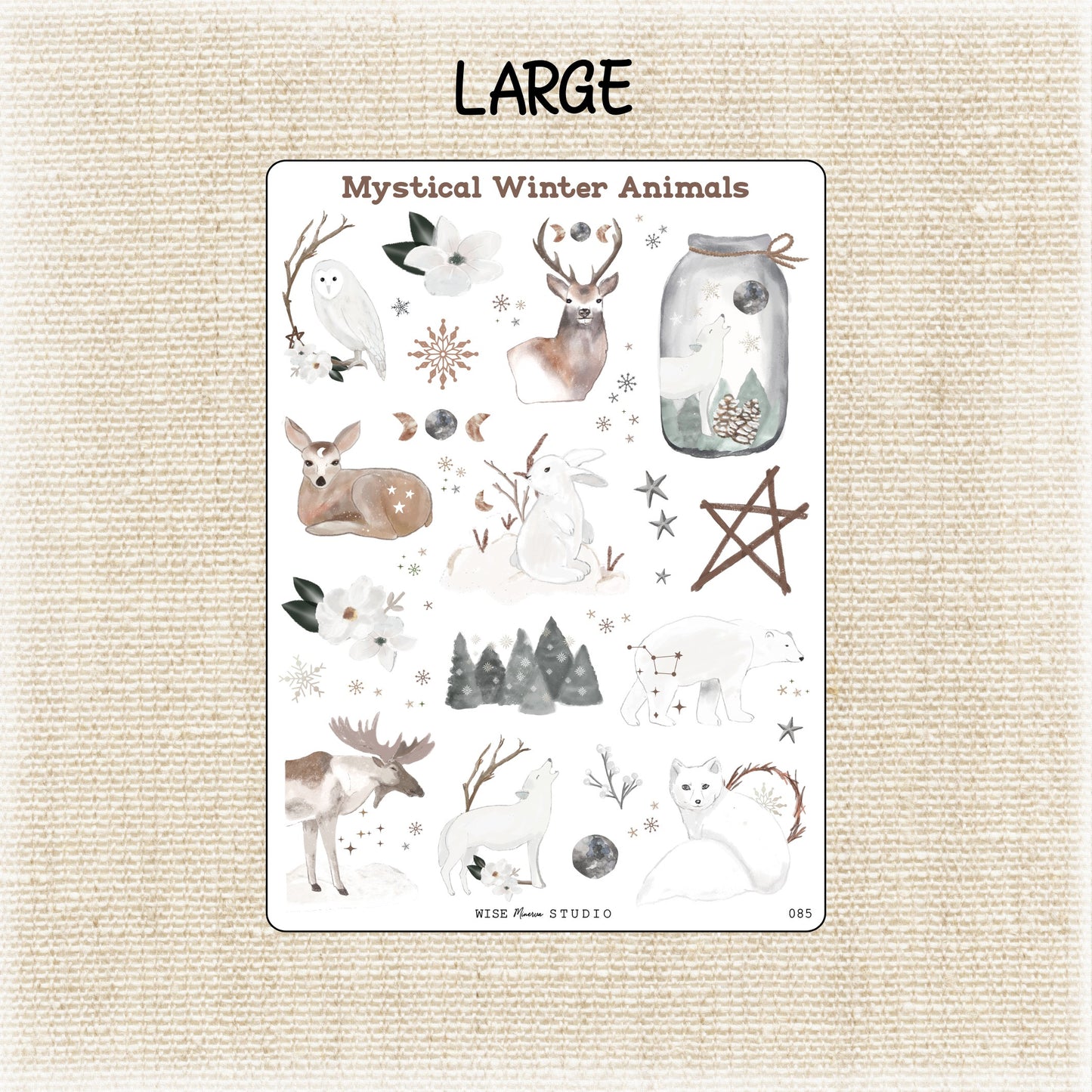 Mystical Winter Animals Stickers