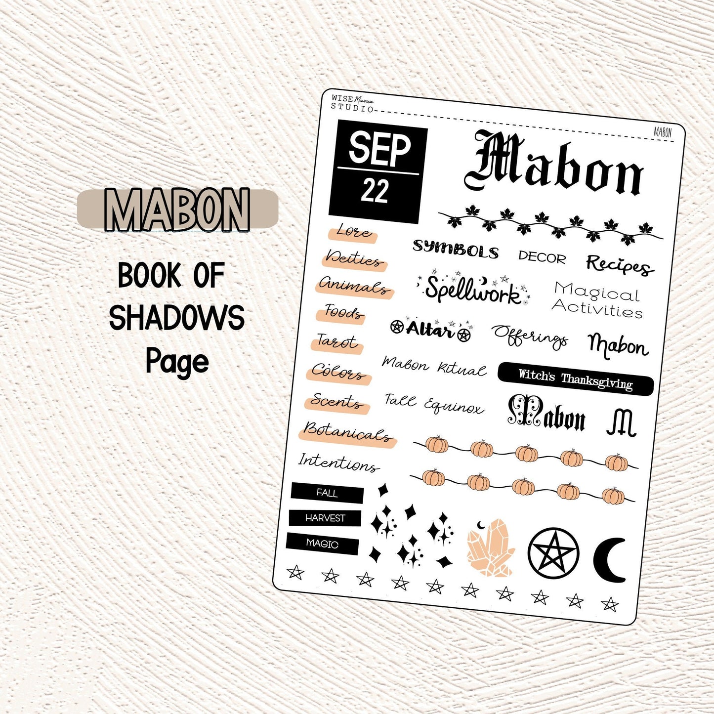 Mabon Grimoire Page